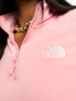 The North Face Glacier 100 1/4 zip fleece in pink