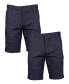 ფოტო #1 პროდუქტის Men's Slim Fitting Cotton Flex Stretch Chino Shorts, Pack of 2