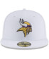 ფოტო #4 პროდუქტის Men's White Minnesota Vikings Omaha 59FIFTY Fitted Hat