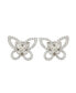 ფოტო #1 პროდუქტის Suzy Levian Sterling Silver Cubic Zirconia Art-Deco Butterfly Stud Earrings