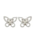 Фото #1 товара Suzy Levian Sterling Silver Cubic Zirconia Art-Deco Butterfly Stud Earrings