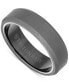 Men's Meteorite Insert Round Edge Wedding Band in Tungsten Carbide