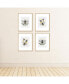 Little Bumblebee - Unframed Bee Decor Linen Paper Wall Art Artisms 8 x 10" 4 Ct