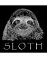 Women's Word Art V-Neck T-Shirt - Sloth