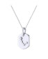 ფოტო #2 პროდუქტის Aries Ram Design Sterling Silver Natural Diamond Constellation Tag Pendant Necklace