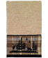 Woodville Plaid Bordered Cotton Fingertip Towel, 11" x 18"