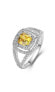 Citrine Ring for Women with Crystal Accent Stones