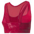 Puma Mid Impact Fashion Luxe Ellavate Sports Bra Womens Red Casual 52060433