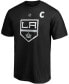 Фото #2 товара Men's Anze Kopitar Black Los Angeles Kings Team Authentic Stack Name and Number T-shirt