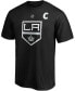 Men's Anze Kopitar Black Los Angeles Kings Team Authentic Stack Name and Number T-shirt Черный, S - фото #2