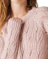 Фото #4 товара Women's Shine Cable Knit Crewneck Sweater