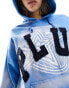 Basic Pleasure Mode x Subculture peace love unity respect oversized hoodie in blue