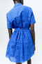 Фото #4 товара Короткое платье с ажурной вышивкой — zw collection ZARA