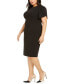 Фото #3 товара Plus Size Puff-Sleeve Sheath Dress