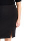 ფოტო #3 პროდუქტის Plus Size Slit-Front Zip-Back Pencil Skirt