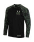 Фото #3 товара Men's Black Miami Hurricanes OHT Military-Inspired Appreciation Camo Raglan Long Sleeve T-shirt