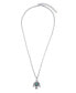 Фото #2 товара Macy's simulated Turquoise Silver Plated Eagle Pendant Necklace