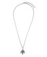 Фото #2 товара Simulated Turquoise Silver Plated Eagle Pendant Necklace