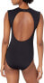 Фото #2 товара Seafolly Women's 182914 Cap-Sleeve Open-Back One Piece Swimsuit Size 10