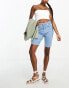 Фото #3 товара DTT Petite skinny denim shorts in light wash blue