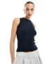 Фото #1 товара JDY ribbed tank top in navy