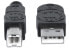 Manhattan USB-A to USB-B Cable - 5m - Male to Male - 480 Mbps (USB 2.0) - Equivalent to USB2HAB5M - Hi-Speed USB - Black - Lifetime Warranty - Polybag - 5 m - USB A - USB B - USB 2.0 - Male/Male - Black
