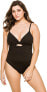 Фото #1 товара La Blanca 281516 Women's Island Goddess Twist Keyhole Swimsuit, Black, Size 10