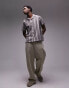 Фото #4 товара Topman short sleeve regular fit woven striped revere shirt in multi
