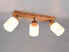 Фото #5 товара Потолочный светильник MeineWunschleuchte LED с деревянным и стеклянным абажуром, белый, 45см