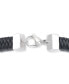 Фото #3 товара Men's Skull Link Leather Bracelet in Stainless Steel