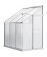 Фото #3 товара 6' x 4' Walk-in Garden Polycarbonate Greenhouse Kit Adjustable Clear