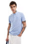 BOSS GREEN paddy tipped polo shirt in light blue BLAU, 2XL - фото #2