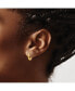 Stainless Steel Polished Yellow plated Hinged Hoop Earrings