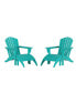 Фото #6 товара Adirondack Chair with Footrest Ottoman Set (Set of 2)