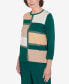 Women's Emerald Isle Color Blocking Gold Trim Sweater