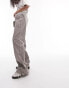 Фото #3 товара Topshop low rise washed straight leg trouser in taupe