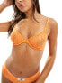 Фото #1 товара Calvin Klein CK 96 unlined demi bra in orange animal lace