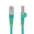 Фото #2 товара StarTech.com 3m CAT6a Ethernet Cable - Aqua - Low Smoke Zero Halogen (LSZH) - 10GbE 500MHz 100W PoE++ Snagless RJ-45 w/Strain Reliefs S/FTP Network Patch Cord - 3 m - Cat6a - S/FTP (S-STP) - RJ-45 - RJ-45