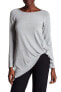 Фото #1 товара Karen Kane 151826 Women's Asymmetric Pick Up Gray Sweater Sz. L