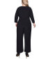 Фото #2 товара Комбинезон NY Collection 3/4 Sleeve Jumpsuit