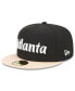 Фото #2 товара Men's Black Atlanta Hawks 2022/23 City Edition Official 59FIFTY Fitted Hat