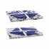 Фото #1 товара Скатерть и салфетки DKD Home Decor Синий Белый 150 x 150 x 0,5 cm (2 штук)