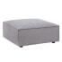 Pouffe Light grey Wood Feather Foam 94 x 94 x 44 cm Modern Modular