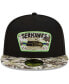 Фото #2 товара Men's Black-Camouflage Seattle Seahawks 2021 Salute To Service 59FIFTY Fitted Hat