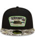 ფოტო #2 პროდუქტის Men's Black-Camouflage Seattle Seahawks 2021 Salute To Service 59FIFTY Fitted Hat