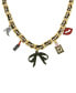 Фото #2 товара Betsey Johnson faux Stone Going All Out Charm Necklace