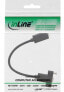 Фото #3 товара InLine USB 3.2 C female / female with flange cable - black - 0.20m