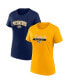 ფოტო #1 პროდუქტის Women's Gold, Navy Nashville Predators Two-Pack Fan T-shirt Set