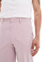 ASOS DESIGN straight crop suit trousers in pink