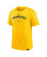 ფოტო #3 პროდუქტის Men's Heather Gold Milwaukee Brewers Authentic Collection Early Work Tri-Blend Performance T-shirt